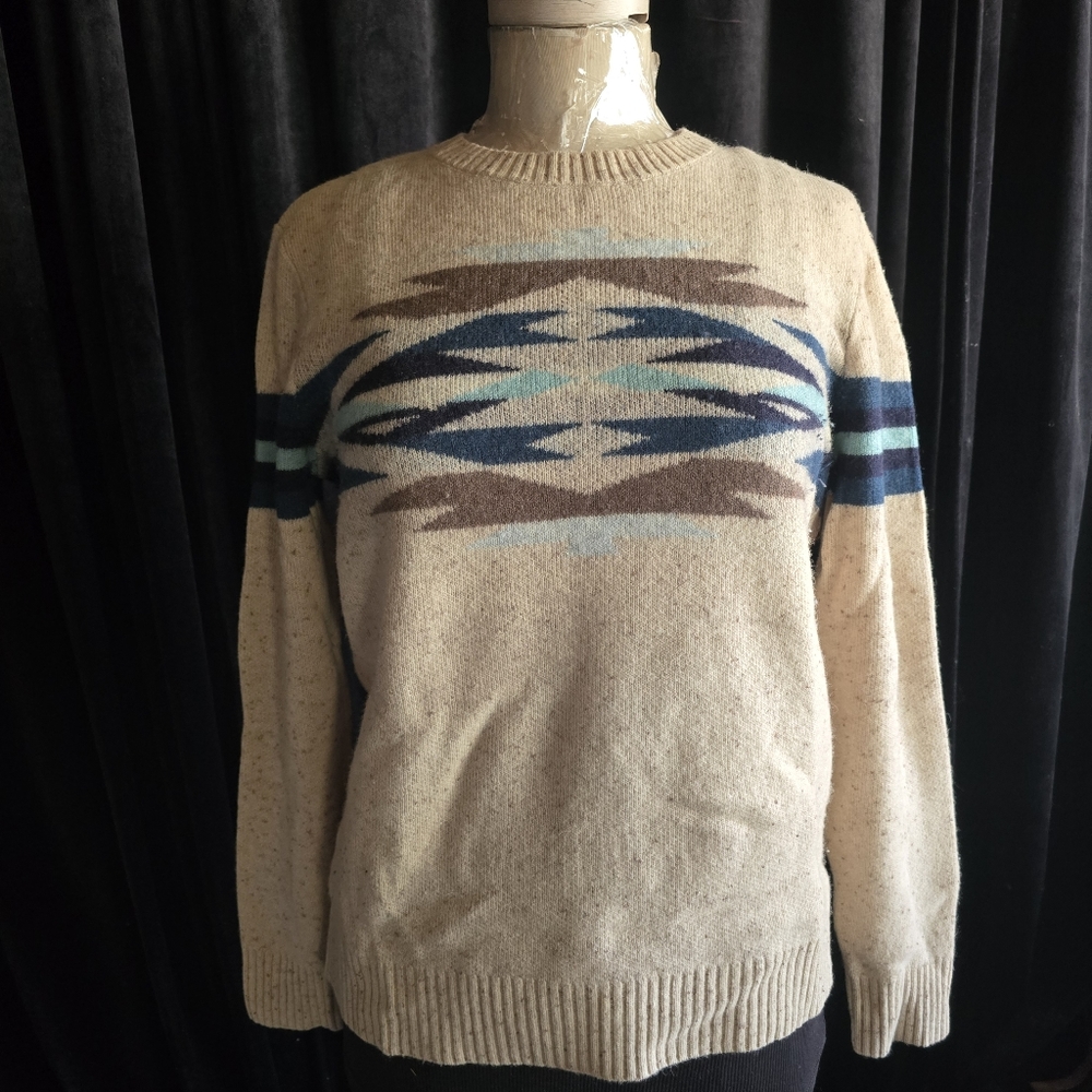 Pendleton Wool Men's Beige Patterned Sweater